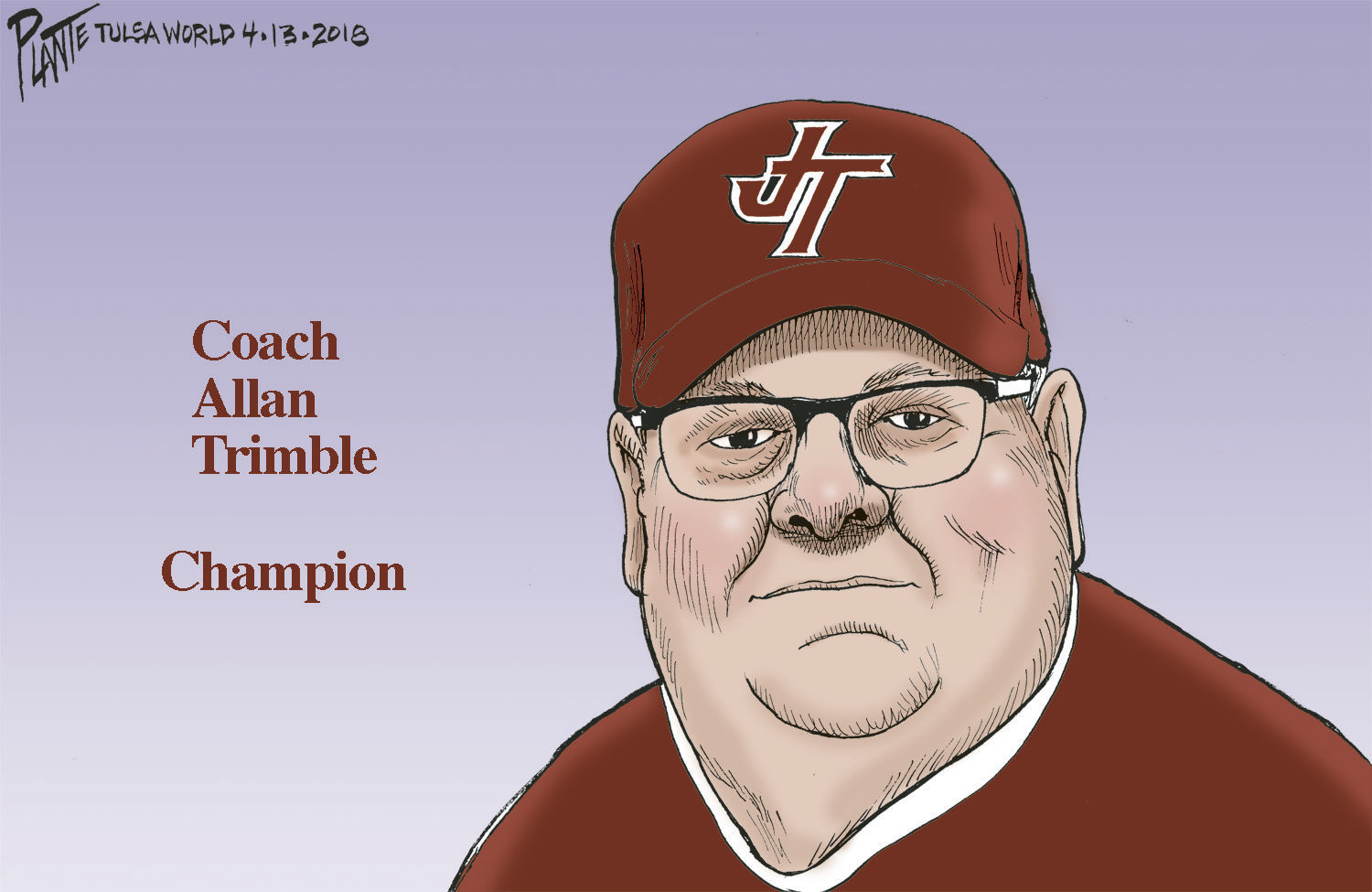 Bruce Plante Cartoon: Coach Allan Trimble